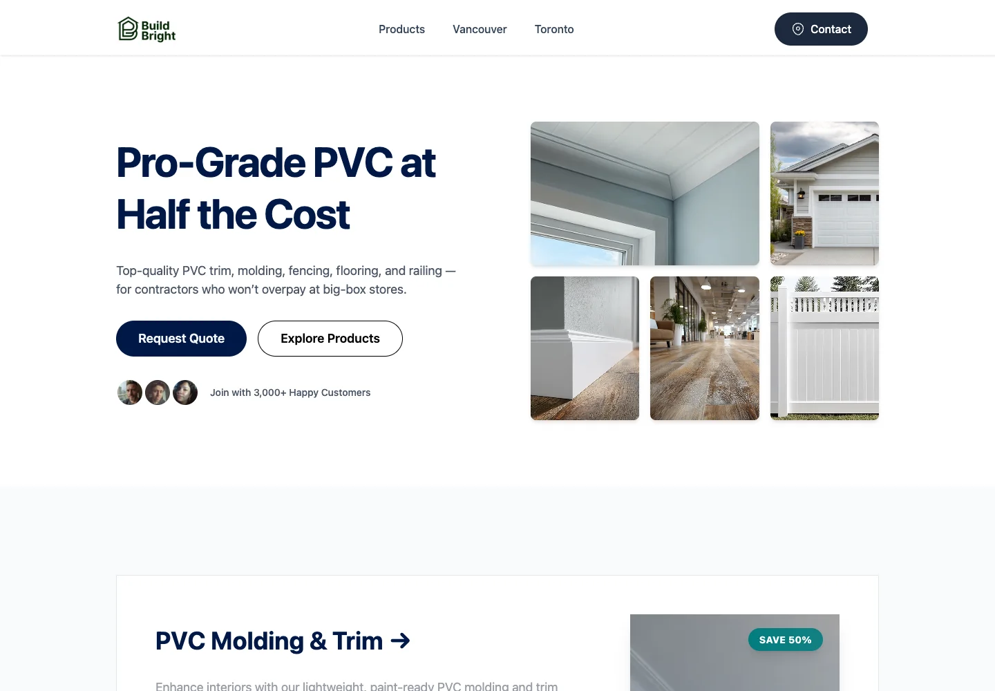 BuildBright website homepage